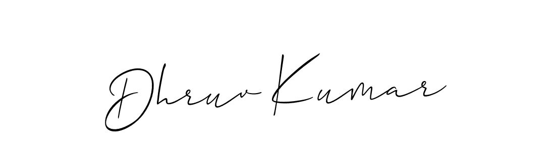 Also we have Dhruv Kumar name is the best signature style. Create professional handwritten signature collection using Allison_Script autograph style. Dhruv Kumar signature style 2 images and pictures png
