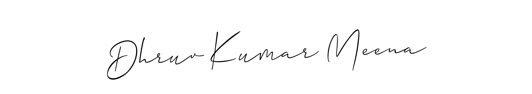 How to make Dhruv Kumar Meena name signature. Use Allison_Script style for creating short signs online. This is the latest handwritten sign. Dhruv Kumar Meena signature style 2 images and pictures png