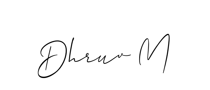 Similarly Allison_Script is the best handwritten signature design. Signature creator online .You can use it as an online autograph creator for name Dhruv M. Dhruv M signature style 2 images and pictures png
