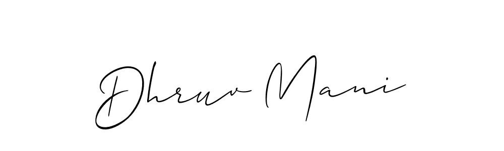 Make a beautiful signature design for name Dhruv Mani. Use this online signature maker to create a handwritten signature for free. Dhruv Mani signature style 2 images and pictures png