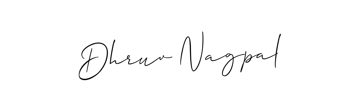 Create a beautiful signature design for name Dhruv Nagpal. With this signature (Allison_Script) fonts, you can make a handwritten signature for free. Dhruv Nagpal signature style 2 images and pictures png