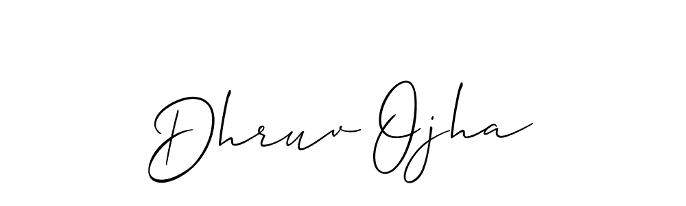 You should practise on your own different ways (Allison_Script) to write your name (Dhruv Ojha) in signature. don't let someone else do it for you. Dhruv Ojha signature style 2 images and pictures png