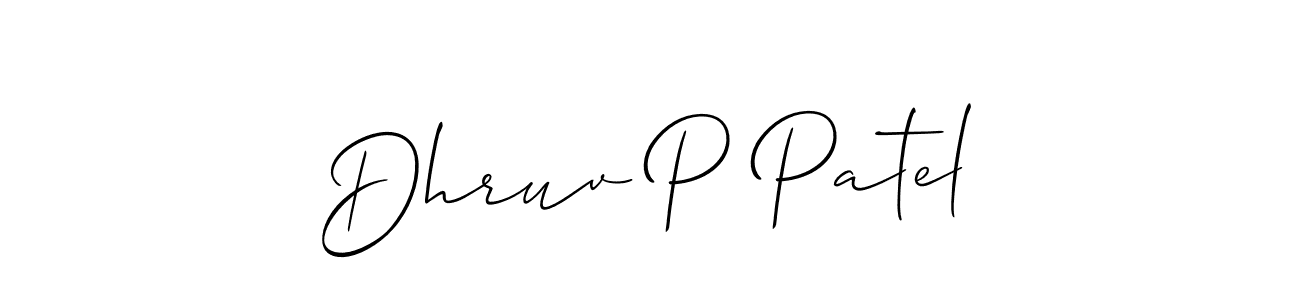 Dhruv P Patel stylish signature style. Best Handwritten Sign (Allison_Script) for my name. Handwritten Signature Collection Ideas for my name Dhruv P Patel. Dhruv P Patel signature style 2 images and pictures png