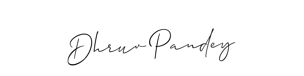 This is the best signature style for the Dhruv Pandey name. Also you like these signature font (Allison_Script). Mix name signature. Dhruv Pandey signature style 2 images and pictures png