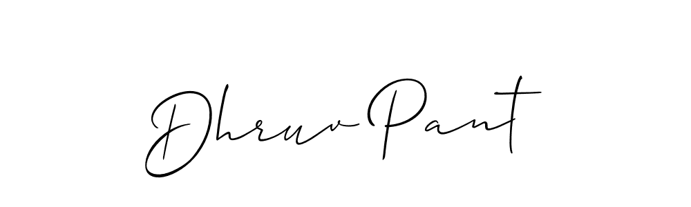 Create a beautiful signature design for name Dhruv Pant. With this signature (Allison_Script) fonts, you can make a handwritten signature for free. Dhruv Pant signature style 2 images and pictures png