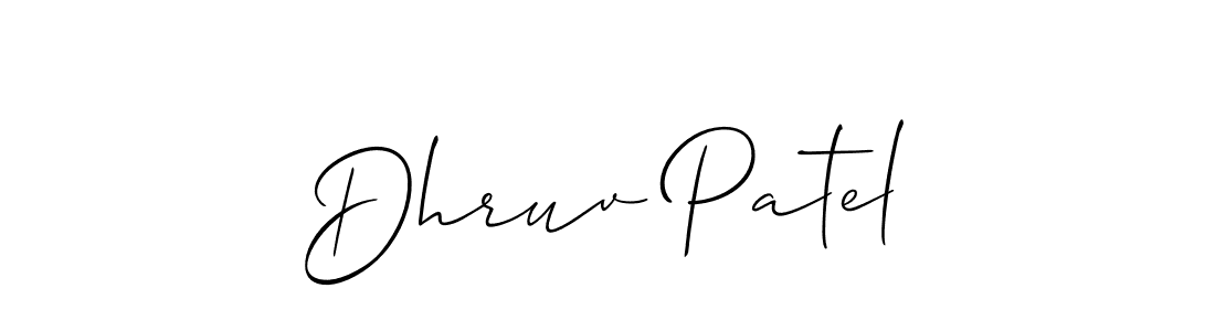 Design your own signature with our free online signature maker. With this signature software, you can create a handwritten (Allison_Script) signature for name Dhruv Patel. Dhruv Patel signature style 2 images and pictures png