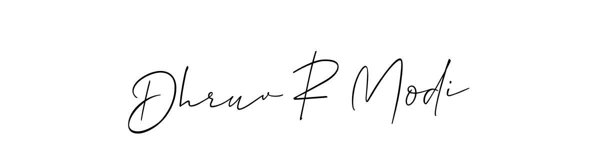 Also we have Dhruv R Modi name is the best signature style. Create professional handwritten signature collection using Allison_Script autograph style. Dhruv R Modi signature style 2 images and pictures png