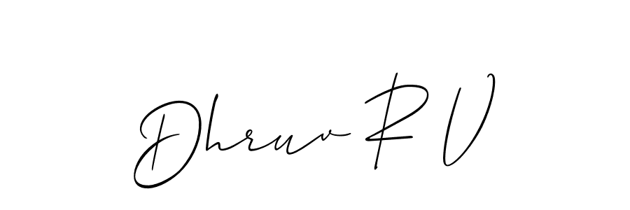 How to Draw Dhruv R V signature style? Allison_Script is a latest design signature styles for name Dhruv R V. Dhruv R V signature style 2 images and pictures png