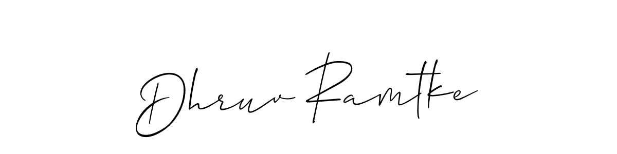 Also we have Dhruv Ramtke name is the best signature style. Create professional handwritten signature collection using Allison_Script autograph style. Dhruv Ramtke signature style 2 images and pictures png