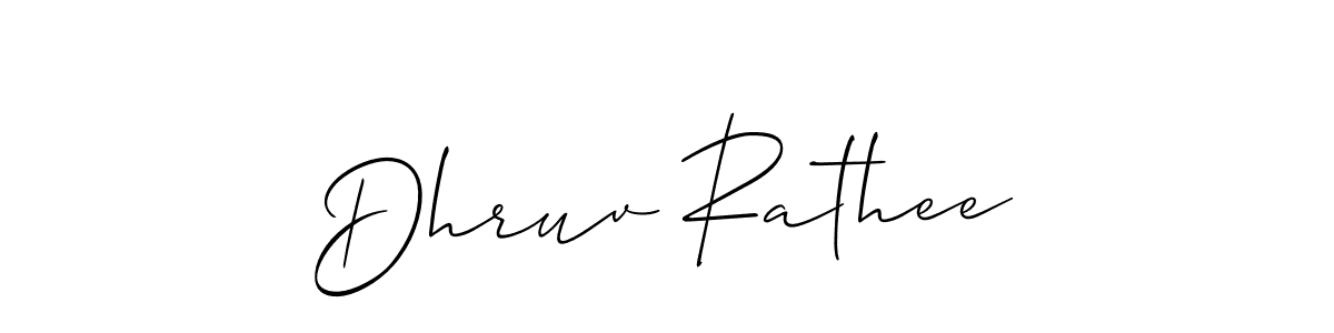 Make a beautiful signature design for name Dhruv Rathee. With this signature (Allison_Script) style, you can create a handwritten signature for free. Dhruv Rathee signature style 2 images and pictures png