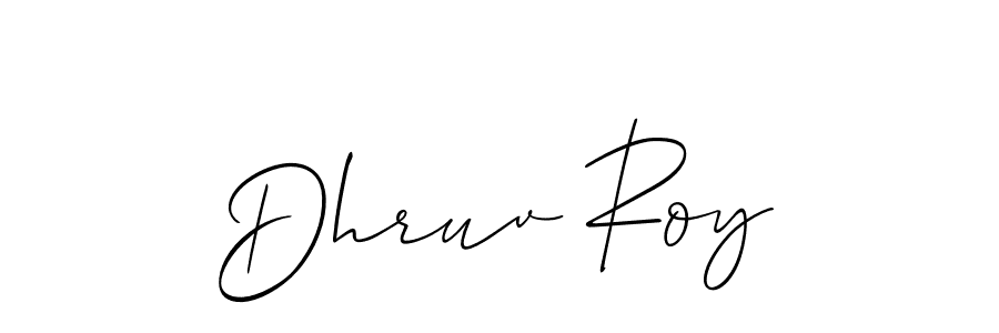 How to make Dhruv Roy name signature. Use Allison_Script style for creating short signs online. This is the latest handwritten sign. Dhruv Roy signature style 2 images and pictures png