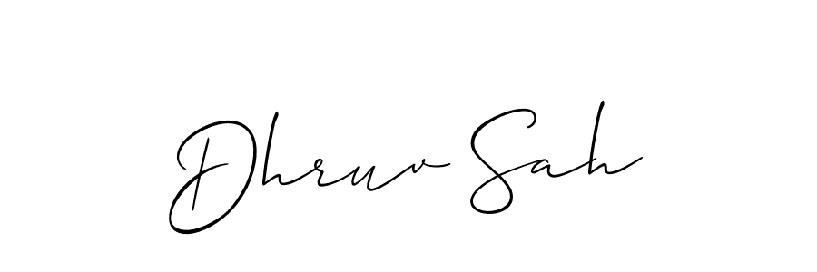 Create a beautiful signature design for name Dhruv Sah. With this signature (Allison_Script) fonts, you can make a handwritten signature for free. Dhruv Sah signature style 2 images and pictures png