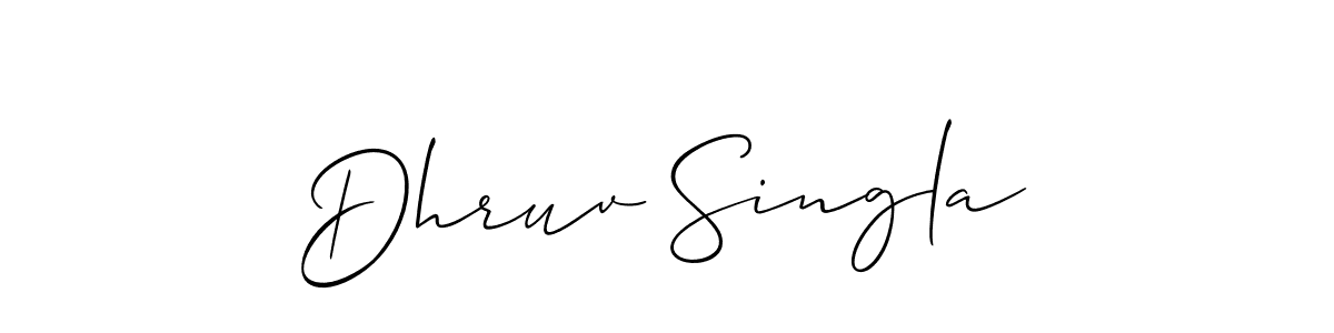 It looks lik you need a new signature style for name Dhruv Singla. Design unique handwritten (Allison_Script) signature with our free signature maker in just a few clicks. Dhruv Singla signature style 2 images and pictures png