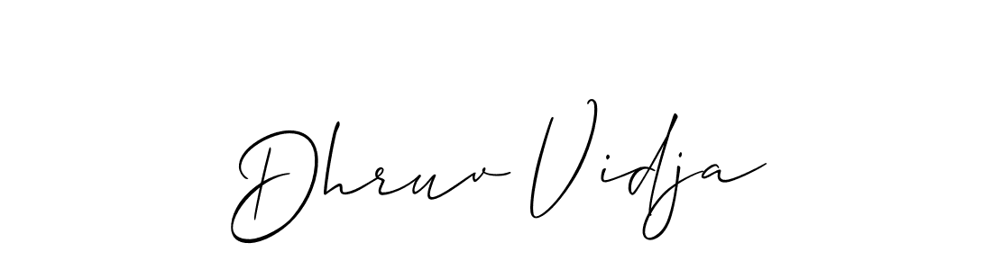 Make a beautiful signature design for name Dhruv Vidja. Use this online signature maker to create a handwritten signature for free. Dhruv Vidja signature style 2 images and pictures png