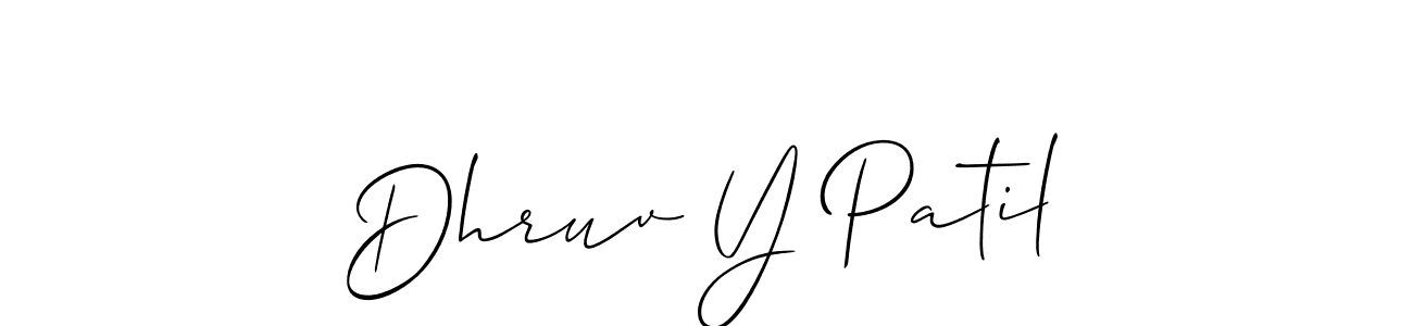 if you are searching for the best signature style for your name Dhruv Y Patil. so please give up your signature search. here we have designed multiple signature styles  using Allison_Script. Dhruv Y Patil signature style 2 images and pictures png