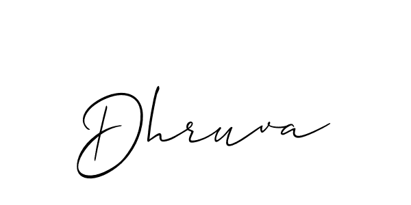 Design your own signature with our free online signature maker. With this signature software, you can create a handwritten (Allison_Script) signature for name Dhruva. Dhruva signature style 2 images and pictures png