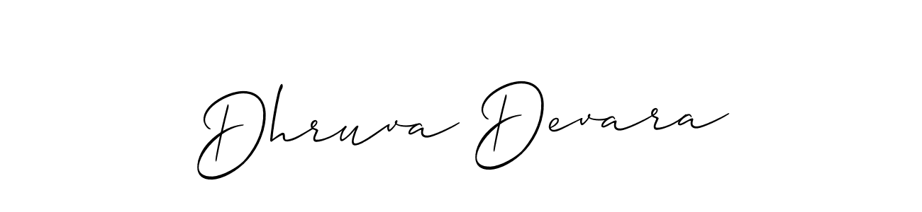 if you are searching for the best signature style for your name Dhruva Devara. so please give up your signature search. here we have designed multiple signature styles  using Allison_Script. Dhruva Devara signature style 2 images and pictures png