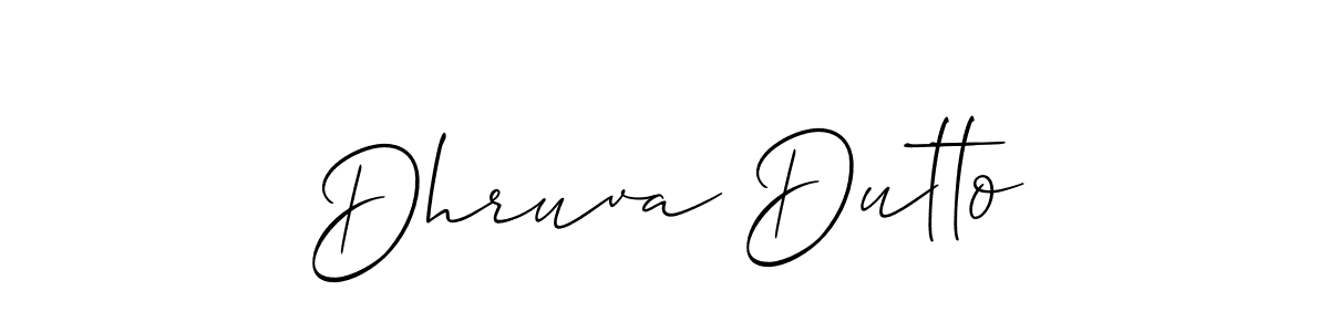 You should practise on your own different ways (Allison_Script) to write your name (Dhruva Dutto) in signature. don't let someone else do it for you. Dhruva Dutto signature style 2 images and pictures png