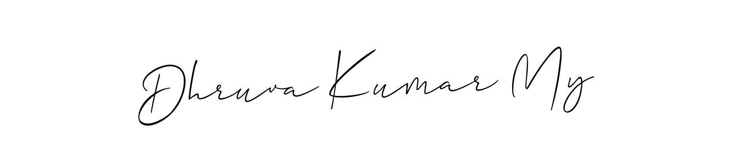 Make a short Dhruva Kumar My signature style. Manage your documents anywhere anytime using Allison_Script. Create and add eSignatures, submit forms, share and send files easily. Dhruva Kumar My signature style 2 images and pictures png