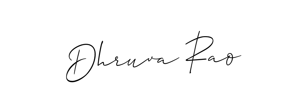 How to make Dhruva Rao signature? Allison_Script is a professional autograph style. Create handwritten signature for Dhruva Rao name. Dhruva Rao signature style 2 images and pictures png