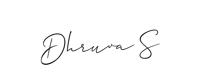 Allison_Script is a professional signature style that is perfect for those who want to add a touch of class to their signature. It is also a great choice for those who want to make their signature more unique. Get Dhruva S name to fancy signature for free. Dhruva S signature style 2 images and pictures png