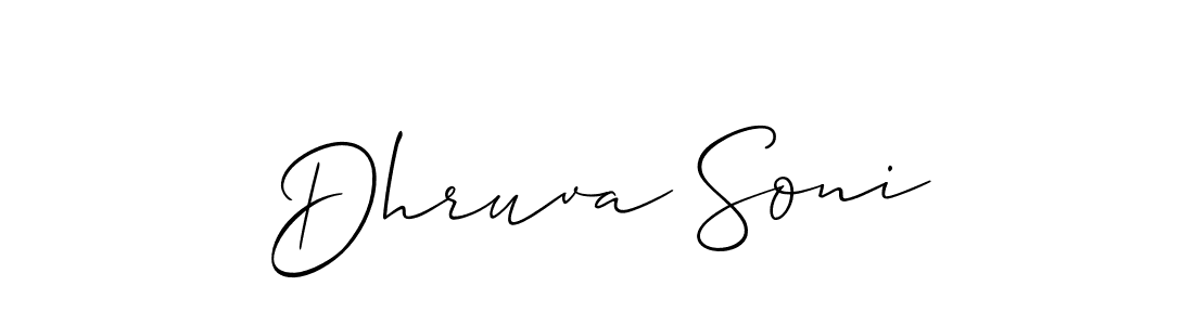 How to make Dhruva Soni name signature. Use Allison_Script style for creating short signs online. This is the latest handwritten sign. Dhruva Soni signature style 2 images and pictures png