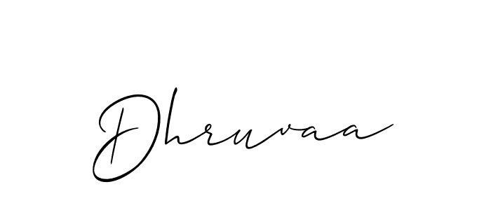 Make a beautiful signature design for name Dhruvaa. With this signature (Allison_Script) style, you can create a handwritten signature for free. Dhruvaa signature style 2 images and pictures png