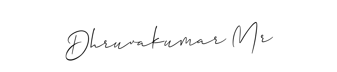 This is the best signature style for the Dhruvakumar Mr name. Also you like these signature font (Allison_Script). Mix name signature. Dhruvakumar Mr signature style 2 images and pictures png
