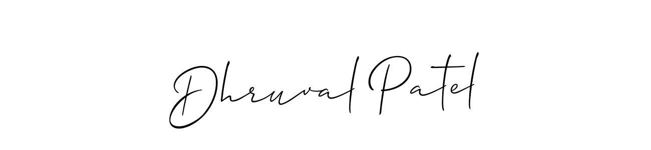 You should practise on your own different ways (Allison_Script) to write your name (Dhruval Patel) in signature. don't let someone else do it for you. Dhruval Patel signature style 2 images and pictures png