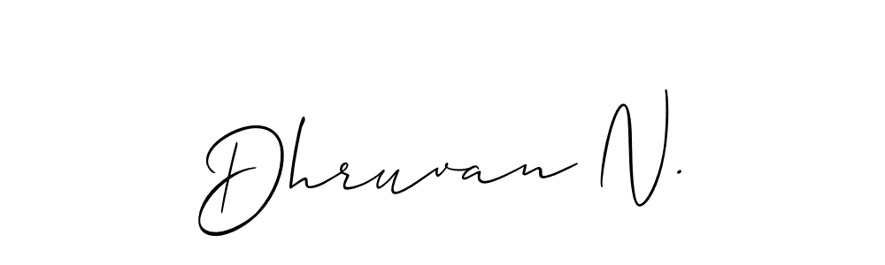 Design your own signature with our free online signature maker. With this signature software, you can create a handwritten (Allison_Script) signature for name Dhruvan N.. Dhruvan N. signature style 2 images and pictures png