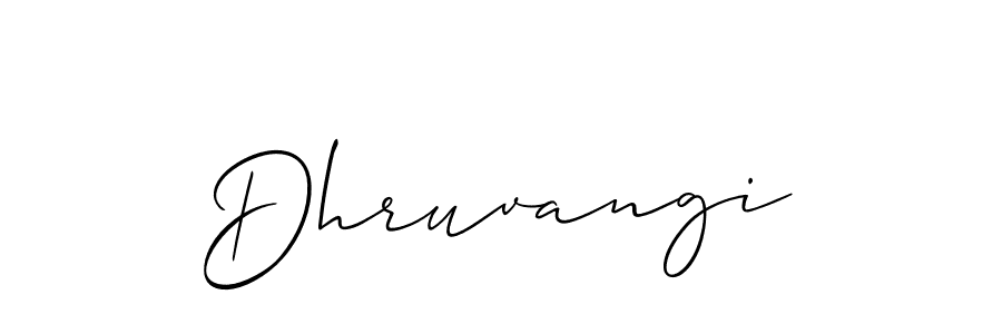You should practise on your own different ways (Allison_Script) to write your name (Dhruvangi) in signature. don't let someone else do it for you. Dhruvangi signature style 2 images and pictures png