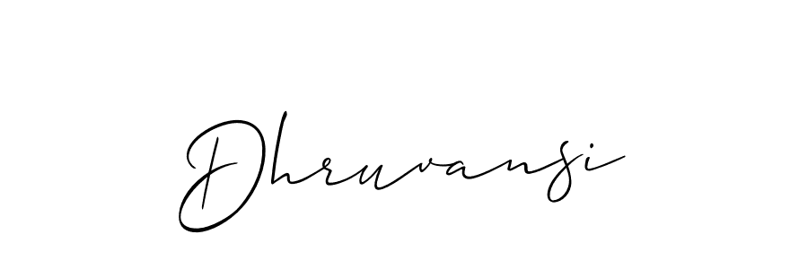 Make a beautiful signature design for name Dhruvansi. With this signature (Allison_Script) style, you can create a handwritten signature for free. Dhruvansi signature style 2 images and pictures png