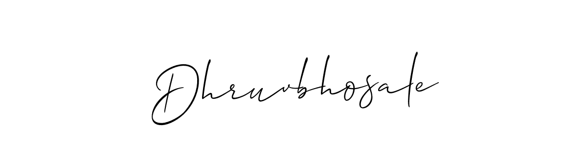 Create a beautiful signature design for name Dhruvbhosale. With this signature (Allison_Script) fonts, you can make a handwritten signature for free. Dhruvbhosale signature style 2 images and pictures png