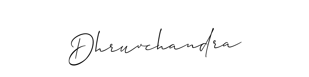 How to make Dhruvchandra signature? Allison_Script is a professional autograph style. Create handwritten signature for Dhruvchandra name. Dhruvchandra signature style 2 images and pictures png