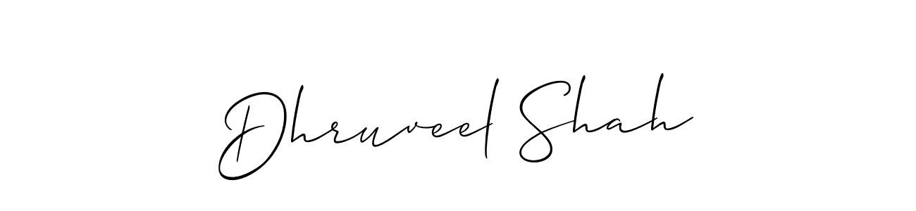 This is the best signature style for the Dhruveel Shah name. Also you like these signature font (Allison_Script). Mix name signature. Dhruveel Shah signature style 2 images and pictures png