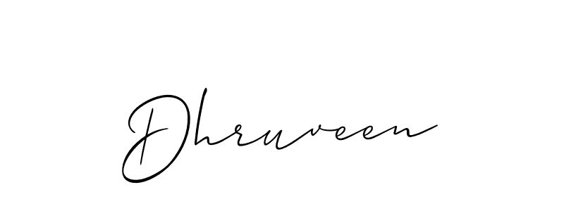 The best way (Allison_Script) to make a short signature is to pick only two or three words in your name. The name Dhruveen include a total of six letters. For converting this name. Dhruveen signature style 2 images and pictures png