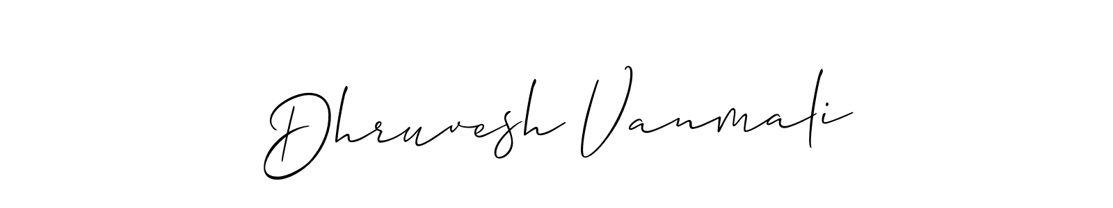 Make a beautiful signature design for name Dhruvesh Vanmali. With this signature (Allison_Script) style, you can create a handwritten signature for free. Dhruvesh Vanmali signature style 2 images and pictures png