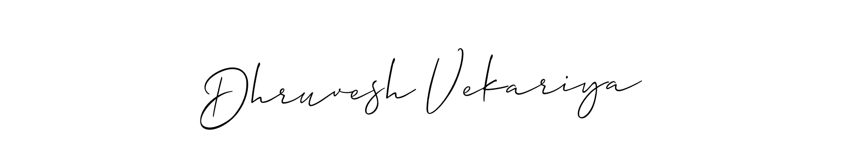 It looks lik you need a new signature style for name Dhruvesh Vekariya. Design unique handwritten (Allison_Script) signature with our free signature maker in just a few clicks. Dhruvesh Vekariya signature style 2 images and pictures png