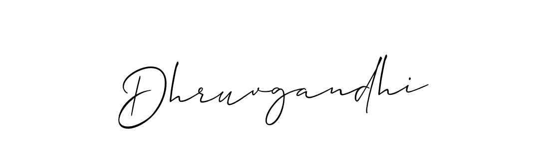 How to make Dhruvgandhi signature? Allison_Script is a professional autograph style. Create handwritten signature for Dhruvgandhi name. Dhruvgandhi signature style 2 images and pictures png