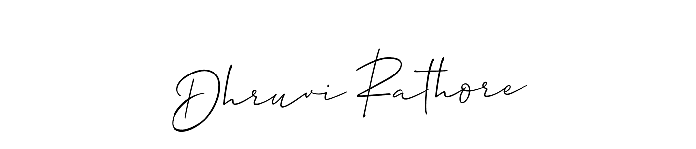 How to make Dhruvi Rathore name signature. Use Allison_Script style for creating short signs online. This is the latest handwritten sign. Dhruvi Rathore signature style 2 images and pictures png