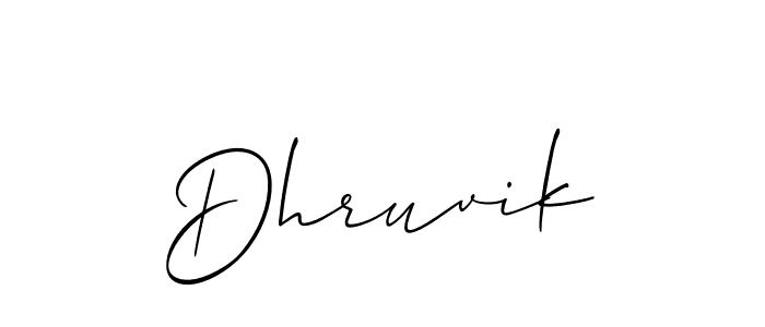 Design your own signature with our free online signature maker. With this signature software, you can create a handwritten (Allison_Script) signature for name Dhruvik. Dhruvik signature style 2 images and pictures png