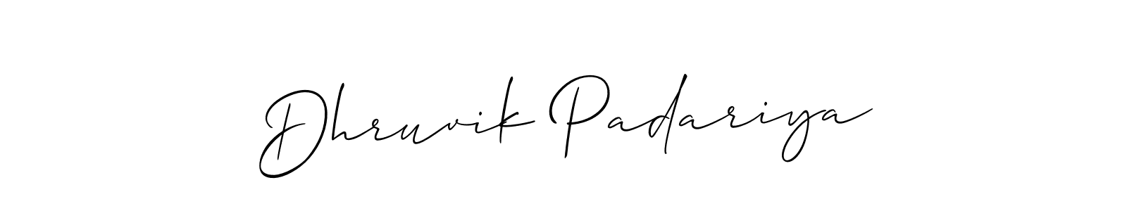 You can use this online signature creator to create a handwritten signature for the name Dhruvik Padariya. This is the best online autograph maker. Dhruvik Padariya signature style 2 images and pictures png