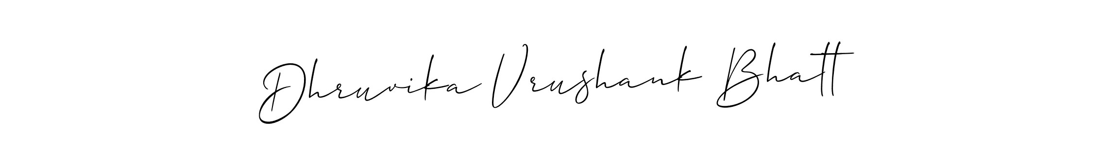This is the best signature style for the Dhruvika Vrushank Bhatt name. Also you like these signature font (Allison_Script). Mix name signature. Dhruvika Vrushank Bhatt signature style 2 images and pictures png