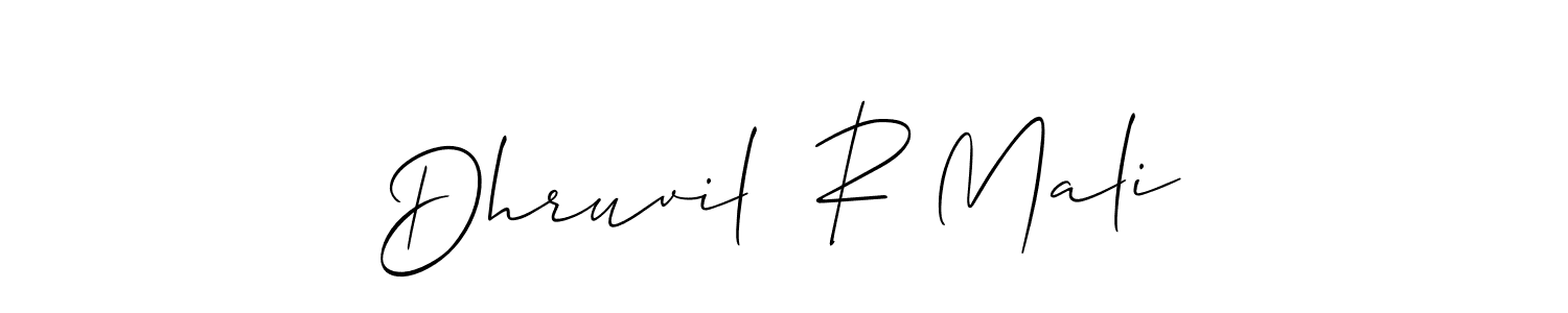 See photos of Dhruvil  R Mali official signature by Spectra . Check more albums & portfolios. Read reviews & check more about Allison_Script font. Dhruvil  R Mali signature style 2 images and pictures png