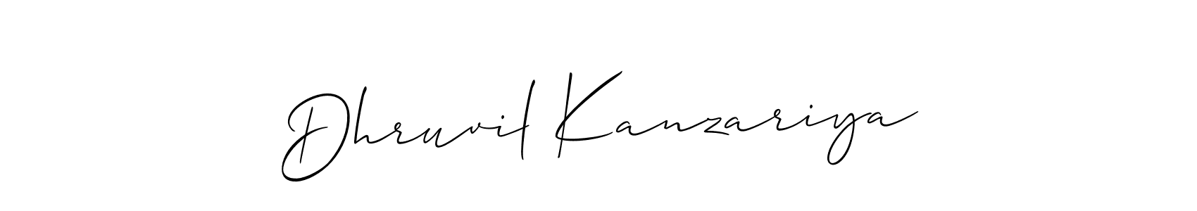 Make a beautiful signature design for name Dhruvil Kanzariya. Use this online signature maker to create a handwritten signature for free. Dhruvil Kanzariya signature style 2 images and pictures png