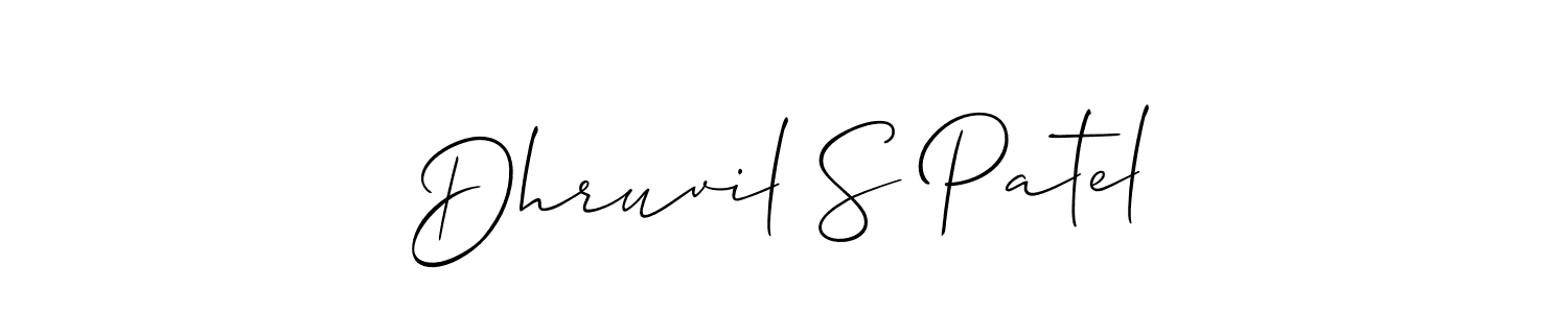 Also You can easily find your signature by using the search form. We will create Dhruvil S Patel name handwritten signature images for you free of cost using Allison_Script sign style. Dhruvil S Patel signature style 2 images and pictures png