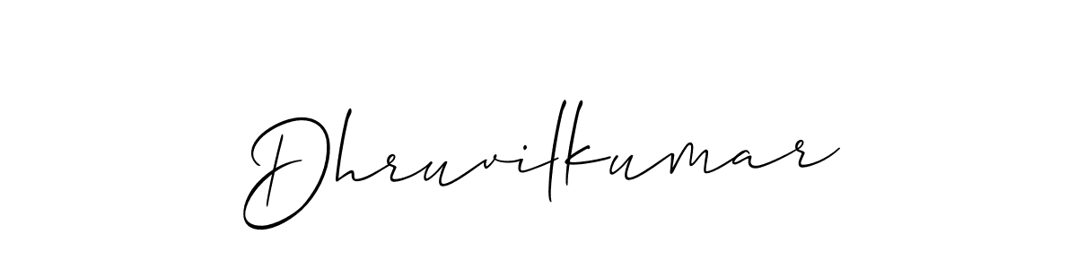 How to Draw Dhruvilkumar signature style? Allison_Script is a latest design signature styles for name Dhruvilkumar. Dhruvilkumar signature style 2 images and pictures png