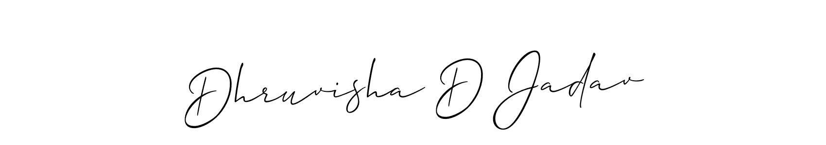 You can use this online signature creator to create a handwritten signature for the name Dhruvisha D Jadav. This is the best online autograph maker. Dhruvisha D Jadav signature style 2 images and pictures png