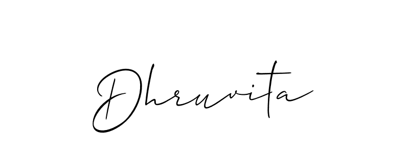 You should practise on your own different ways (Allison_Script) to write your name (Dhruvita) in signature. don't let someone else do it for you. Dhruvita signature style 2 images and pictures png