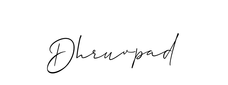 This is the best signature style for the Dhruvpad name. Also you like these signature font (Allison_Script). Mix name signature. Dhruvpad signature style 2 images and pictures png